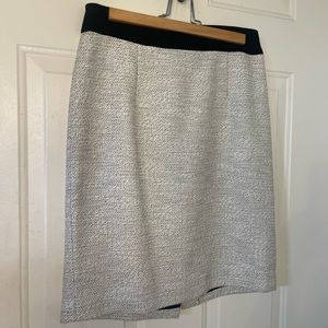 Banana Republic Light Grey Tweed Women's Skirt Size 4P